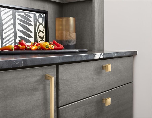 Blackrock Square Knob - Champagne Bronze