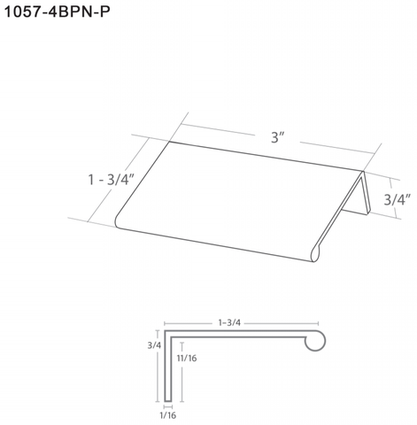 Glacier - Pull Finger 3" Brushed Nickel