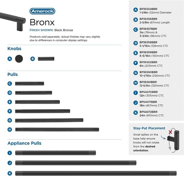 Bronx Appliance Pull 24" Black Bronze