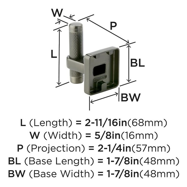Bronx Decorative Hook Single Prong Gunmetal