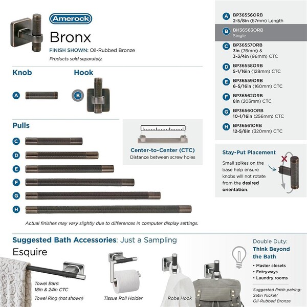 Bronx Decorative Hook Single Prong Oil Rubbed Bronze