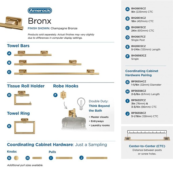 Bronx Knob 1-1/4" Champagne Bronze