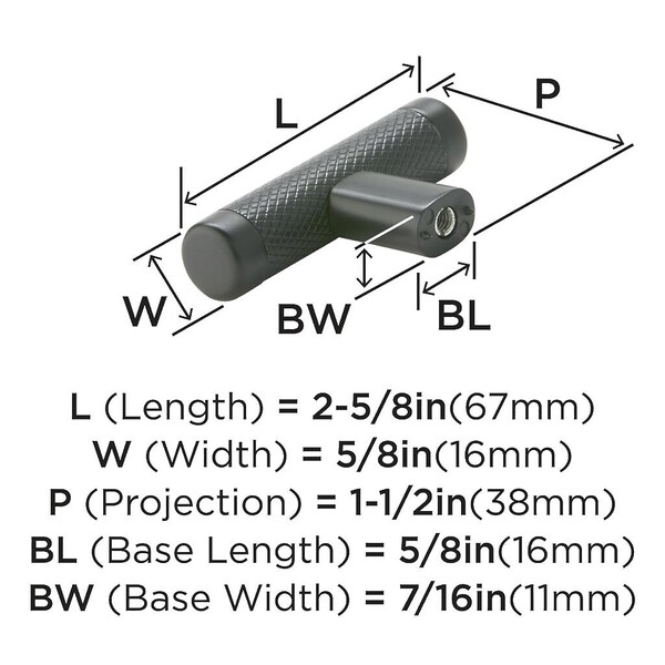 Bronx T- Knob 67mm Black Bronze