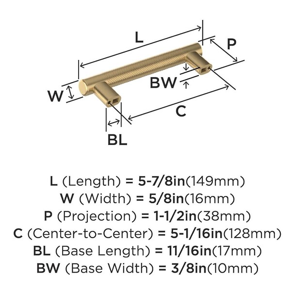 Bronx Pull 128mm CC Champagne Bronze