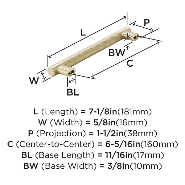 Bronx Pull 160mm CC Golden Champagne