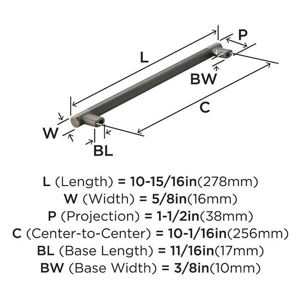 Bronx Pull 256mm  Oil Rubbed Bronze