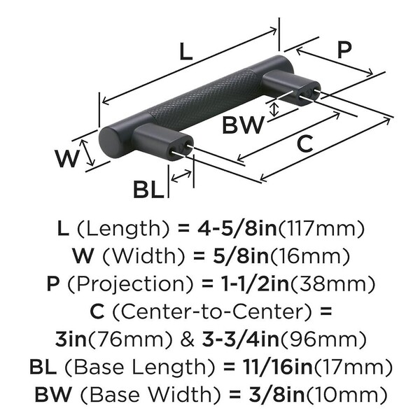Bronx Pull 76mm & 96mm Black Bronze