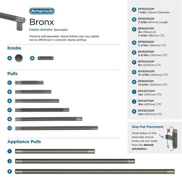 Bronx T-knob 67mm Gunmetal