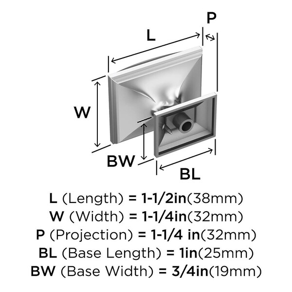 Candler 1-1/2 inch Knob - Polished Chrome