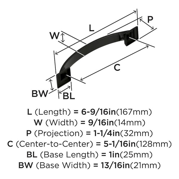 Candler 128mm CC Pull Black Bronze