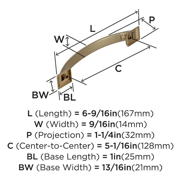 Candler 128mm CC Pull Golden Champagne