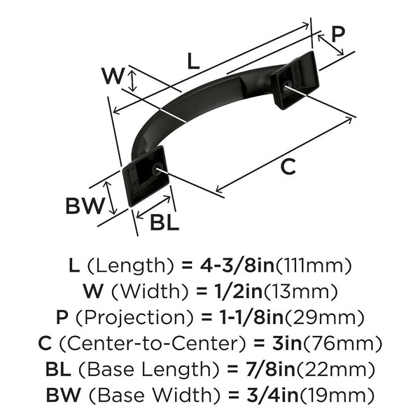 Candler 76mm CC Pull Black Bronze