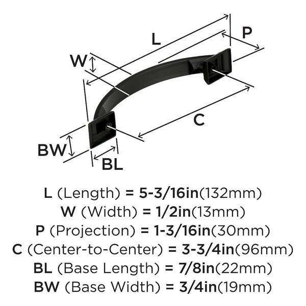 Candler 96mm CC Pull Black Bronze