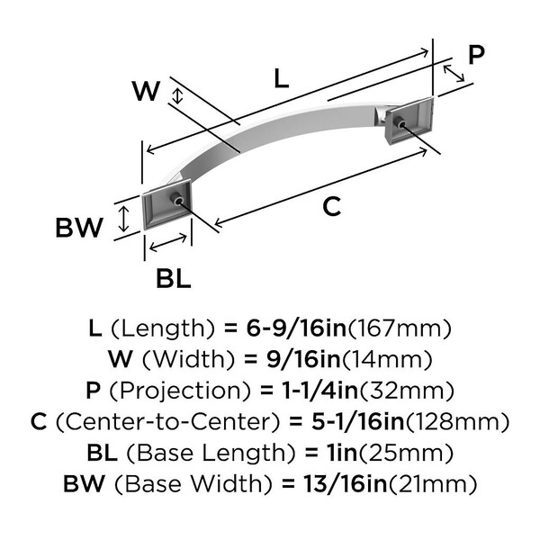 Candler Pull 128mm CC Polished Chrome