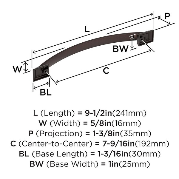 Candler Pull 192mm CC Oil-Rubbed Bronze