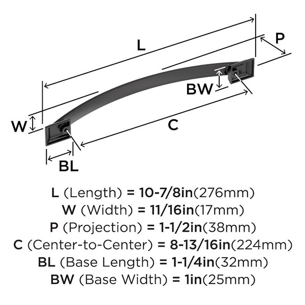 Candler Pull 224mm CC Black Bronze