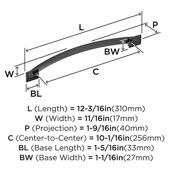 Candler Pull 256mm CC Black Bronze