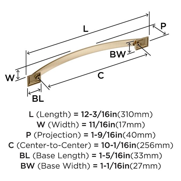 Candler Pull 256mm CC Golden Champagne