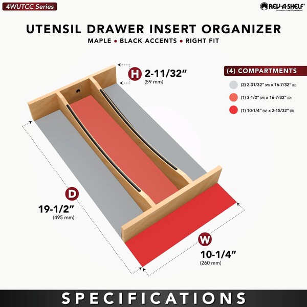 Craftsman - 10-1/4 X 19-1/2 Inch Utensil Drawer Insert