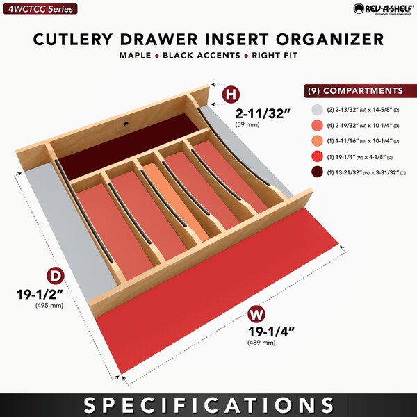 Craftsman - 19-1/4 X 19-1/2 inch Cutlery Drawer Insert