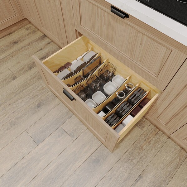 Craftsman Collection -Adjustable Deep Drawer Divider Insert  33-36 inch Base Cabinet Drawers