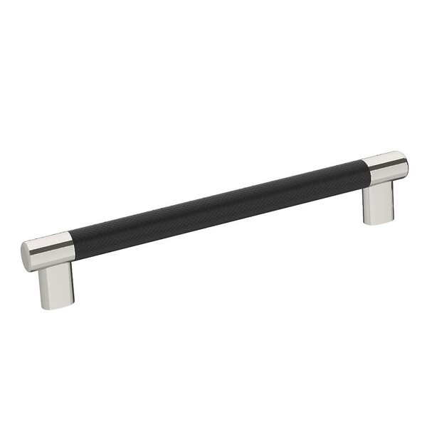 Esquire 8" Pull - Polished Nickel / Black Bronze
