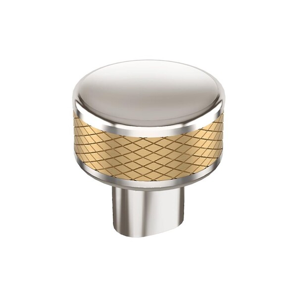Esquire Knob 1-1/4" Polished Nickel/Champagne Bronze