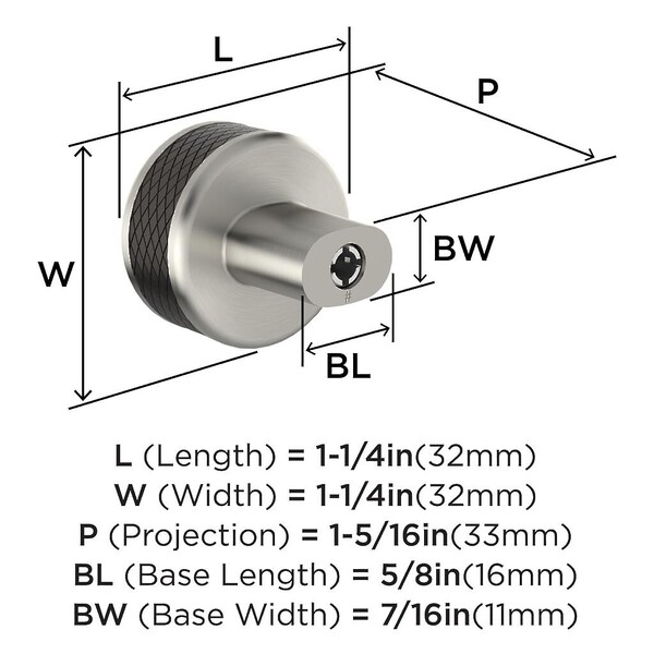 Esquire Round Knob - Satin Nickel/Oil-Rubbed Bronze