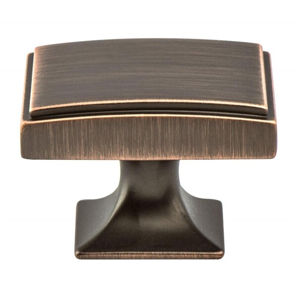 Hearthstone Square Knob 1-9/16" x 1-1/8" Verona Bronze