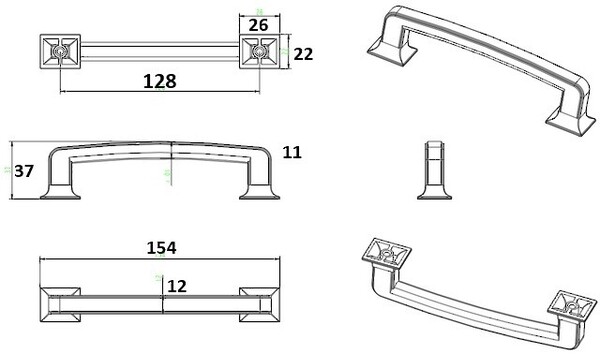Hearthstone Pull 128mm CC Verona Bronze