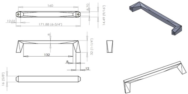 Hearthstone - Pull 160mm CC Polished Nickel