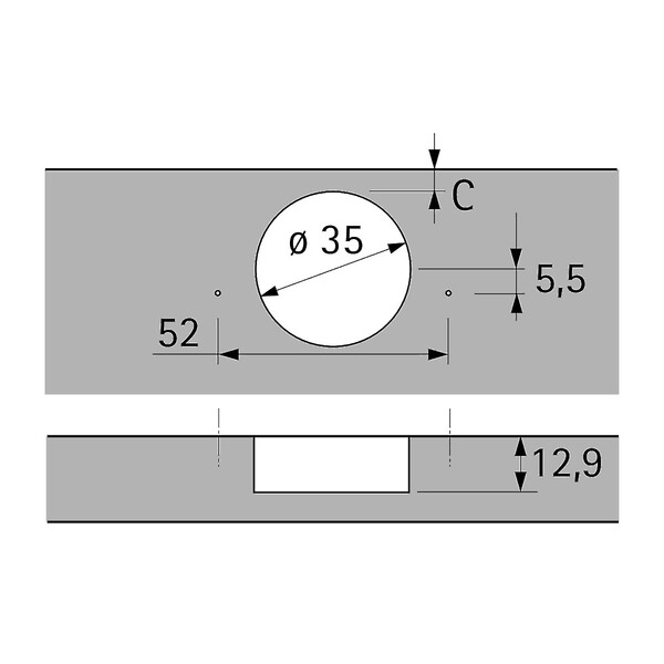 Hettich 110Âº Soft Close F/O - Screw On - Hettich Pattern