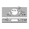 Hettich 110Âº Soft Close - INSET - Dowel - Hettich Pattern