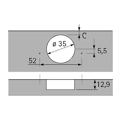 Hettich Blind Corner Soft Close - Screw On - Hettich Pattern