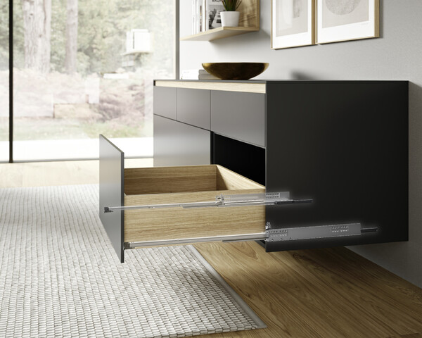 Hettich Quadro V6 5D - 450mm - Soft Close - Right - 30KG