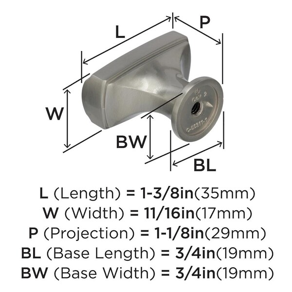 Highland Ridge 1-3/8" T-Knob Satin Nickel