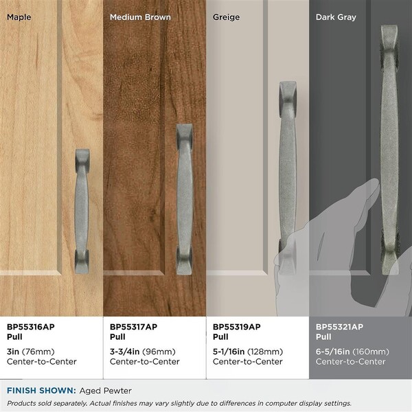 Highland Ridge 160mm CC Pull Antique Pewter