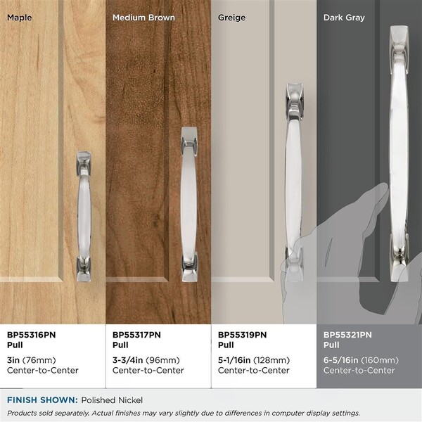Highland Ridge 160mm CC Pull Polished Nickel