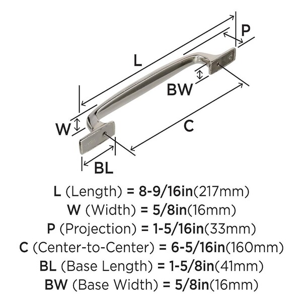 Highland Ridge 160mm CC Pull Polished Nickel