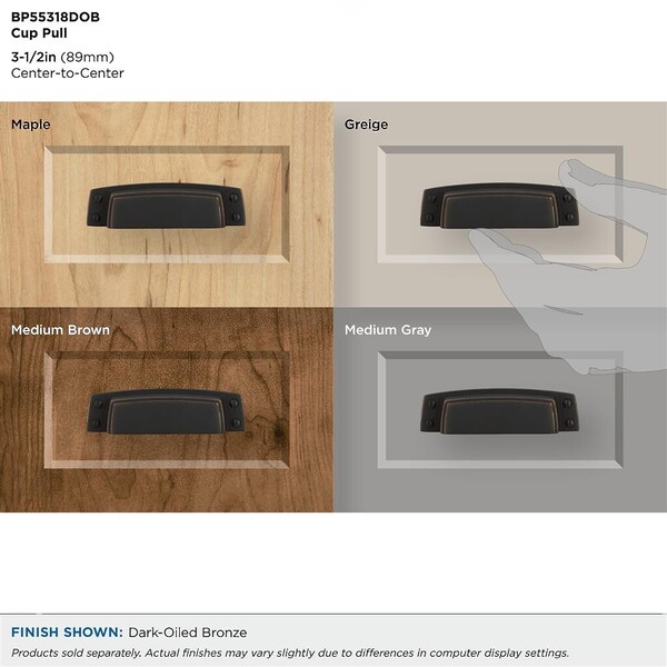 Highland Ridge 3-1/2" CC Cup Pull Dark Oiled Bronze