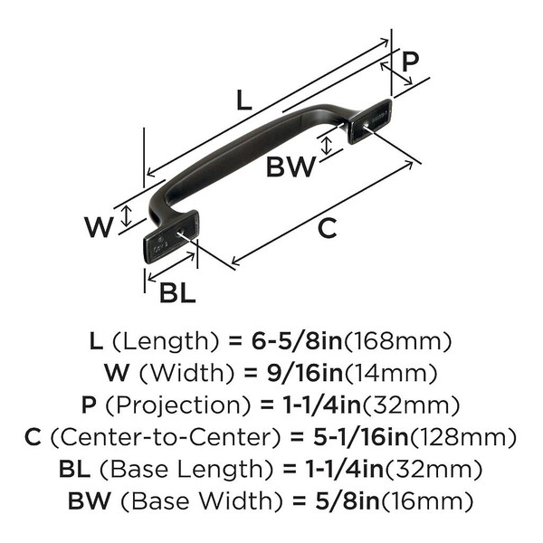 Highland Ridge - Pull 128mm CC Black Bronze