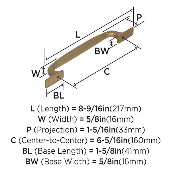 Highland Ridge - Pull 160mm CC Golden Champagne