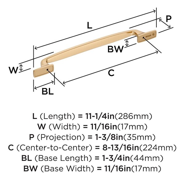 Highland Ridge Pull 224mm CC Champagne Bronze