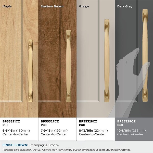 Highland Ridge Pull 256mm CC Champagne Bronze