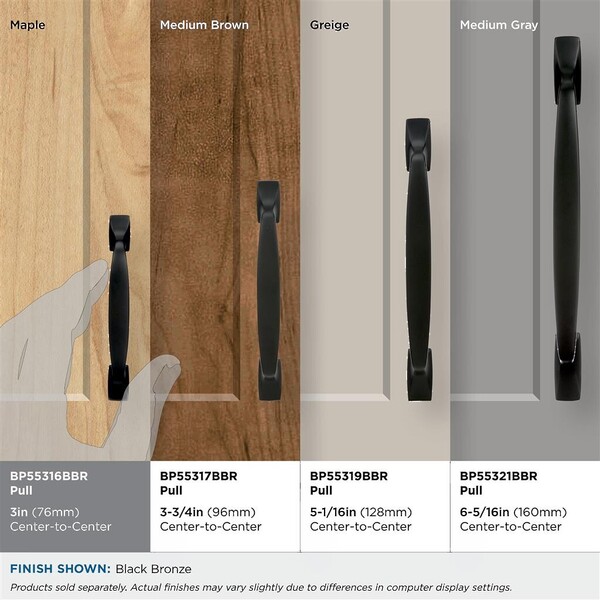 Highland Ridge - Pull 76mm CC Black Bronze