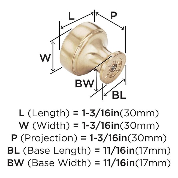 Highland Ridge Round Knob Champagne Bronze