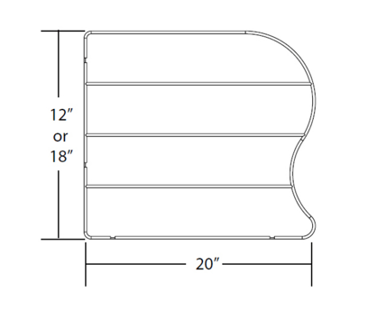Rev-A-Shelf - LD-597 - Chrome Tray Divider 12 inch High