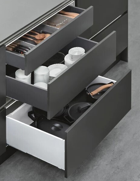 Metallic Grey SGS Double Wall Slim Box System 6 3/4" H x 12" L - Soft Close