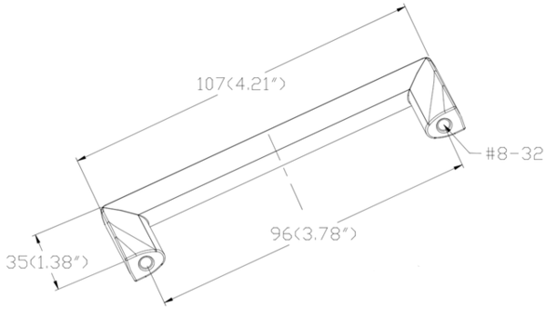 Metro - Pull 96mm CC Matte Black