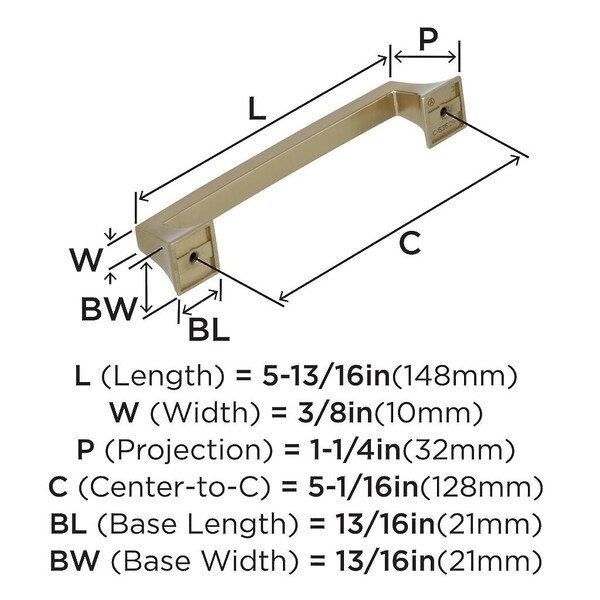 Mulholland 128mm CC Pull Golden Champagne